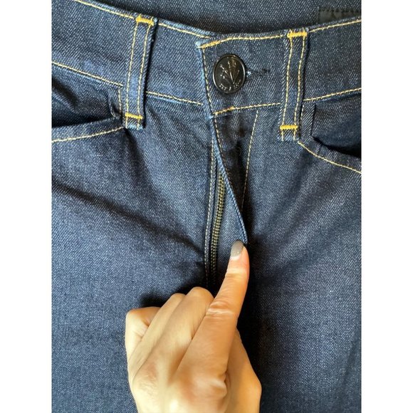 Rag & Bone Indigo Dark Wash Snap Pocket High Rise Straight Leg Ellie Jeans 6 - Picture 6 of 9